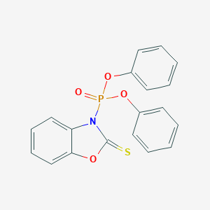 molecular formula C19H14NO4PS B052100 Diphenyl (2,3-Dihydro-2-thioxo-3-benzoxazolyl)phosphonate CAS No. 111160-56-6