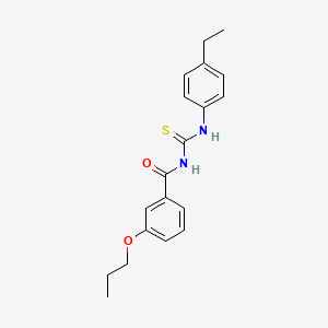 molecular formula C19H22N2O2S B5210504 N-[(4-ethylphenyl)carbamothioyl]-3-propoxybenzamide 