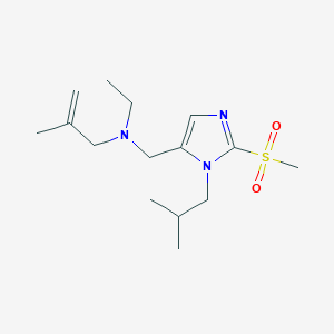 molecular formula C15H27N3O2S B5210657 N-ethyl-2-methyl-N-[[3-(2-methylpropyl)-2-methylsulfonylimidazol-4-yl]methyl]prop-2-en-1-amine 