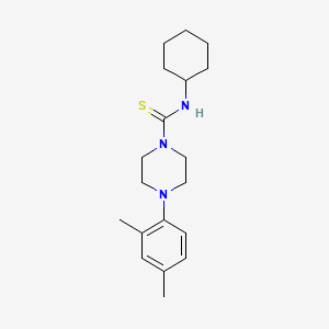 molecular formula C19H29N3S B5210702 N-cyclohexyl-4-(2,4-dimethylphenyl)piperazine-1-carbothioamide 