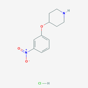 molecular formula C11H15ClN2O3 B052108 4-(3-Nitrophenoxy)piperidine hydrochloride CAS No. 125043-83-6