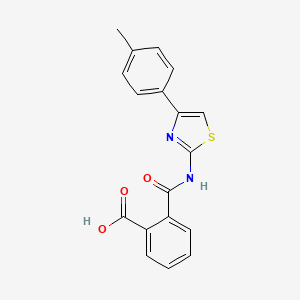 2-({[4-(4-methylphenyl)-1,3-thiazol-2-yl]amino}carbonyl)benzoic acid