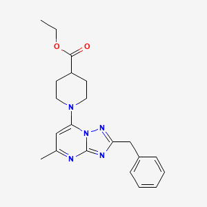 ethyl 1-(2-benzyl-5-methyl[1,2,4]triazolo[1,5-a]pyrimidin-7-yl)-4-piperidinecarboxylate