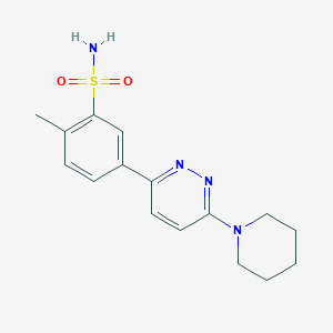 2-methyl-5-[6-(1-piperidinyl)-3-pyridazinyl]benzenesulfonamide