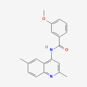molecular formula C19H18N2O2 B5210931 N-(2,6-dimethylquinolin-4-yl)-3-methoxybenzamide 