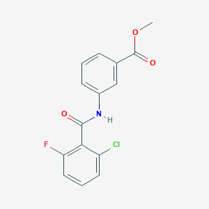 molecular formula C15H11ClFNO3 B5211087 methyl 3-[(2-chloro-6-fluorobenzoyl)amino]benzoate 