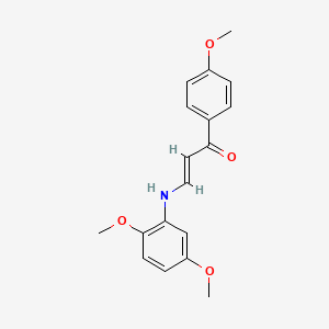 molecular formula C18H19NO4 B5211091 (2E)-3-[(2,5-dimethoxyphenyl)amino]-1-(4-methoxyphenyl)prop-2-en-1-one 