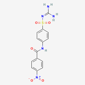 molecular formula C14H13N5O5S B5211297 N-[4-(diaminomethylideneamino)sulfonylphenyl]-4-nitrobenzamide 