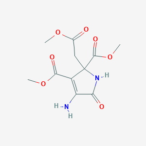 molecular formula C11H14N2O7 B5211418 dimethyl 4-amino-2-(2-methoxy-2-oxoethyl)-5-oxo-2,5-dihydro-1H-pyrrole-2,3-dicarboxylate 