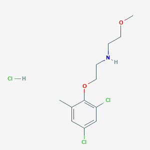 molecular formula C12H18Cl3NO2 B5211509 N-[2-(2,4-dichloro-6-methylphenoxy)ethyl]-2-methoxyethanamine;hydrochloride 