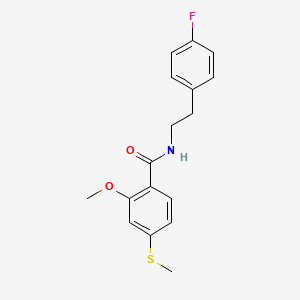 molecular formula C17H18FNO2S B5211526 N-[2-(4-fluorophenyl)ethyl]-2-methoxy-4-(methylsulfanyl)benzamide 