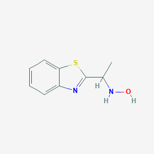 molecular formula C9H10N2OS B052116 2-Benzothiazolemethanamine,N-hydroxy-alpha-methyl-(9CI) CAS No. 122433-28-7