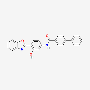molecular formula C26H18N2O3 B5211630 N-[4-(1,3-benzoxazol-2-yl)-3-hydroxyphenyl]-4-phenylbenzamide 