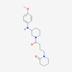 molecular formula C21H31N3O3 B5211665 1-[4-[3-(4-Methoxyanilino)piperidin-1-yl]-4-oxobutyl]piperidin-2-one 