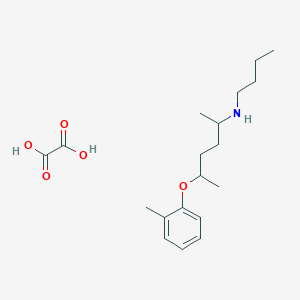 molecular formula C19H31NO5 B5211765 N-butyl-5-(2-methylphenoxy)hexan-2-amine;oxalic acid 