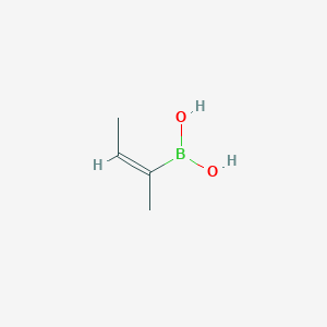 molecular formula C4H9BO2 B052118 (E)-But-2-EN-2-ylboronic acid CAS No. 125261-72-5