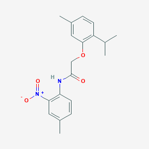 molecular formula C19H22N2O4 B5211849 N-(4-methyl-2-nitrophenyl)-2-(5-methyl-2-propan-2-ylphenoxy)acetamide 