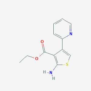 molecular formula C12H12N2O2S B052119 Ethyl 2-amino-4-(pyridin-2-yl)thiophene-3-carboxylate CAS No. 953909-28-9