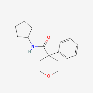 molecular formula C17H23NO2 B5212012 N-cyclopentyl-4-phenyloxane-4-carboxamide 