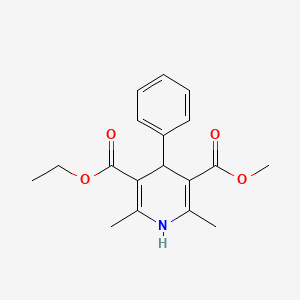 molecular formula C18H21NO4 B5212021 ethyl methyl 2,6-dimethyl-4-phenyl-1,4-dihydropyridine-3,5-dicarboxylate 