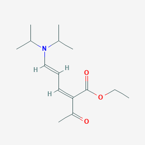 molecular formula C15H25NO3 B5212087 ethyl (2Z,4E)-2-acetyl-5-[di(propan-2-yl)amino]penta-2,4-dienoate 