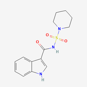 molecular formula C14H17N3O3S B5212099 N-piperidin-1-ylsulfonyl-1H-indole-3-carboxamide 