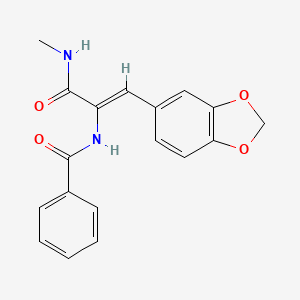 molecular formula C18H16N2O4 B5212135 N-[(Z)-1-(1,3-benzodioxol-5-yl)-3-(methylamino)-3-oxoprop-1-en-2-yl]benzamide 