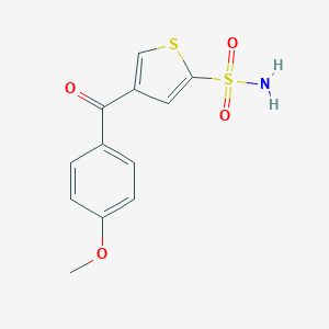 molecular formula C12H11NO4S2 B052122 4-(4-Methoxybenzoyl)thiophene-2-sulfonamide CAS No. 118976-97-9