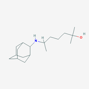 molecular formula C18H33NO B5212274 6-(2-Adamantylamino)-2-methylheptan-2-ol 