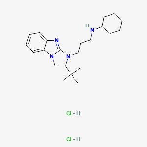 molecular formula C22H34Cl2N4 B5212503 N-[3-(2-tert-butylimidazo[1,2-a]benzimidazol-3-yl)propyl]cyclohexanamine;dihydrochloride 