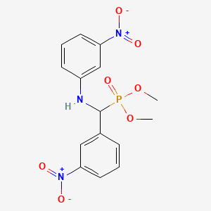molecular formula C15H16N3O7P B5212760 N-[dimethoxyphosphoryl-(3-nitrophenyl)methyl]-3-nitroaniline 