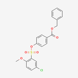 molecular formula C21H17ClO6S B5213002 Benzyl 4-(5-chloro-2-methoxyphenyl)sulfonyloxybenzoate 