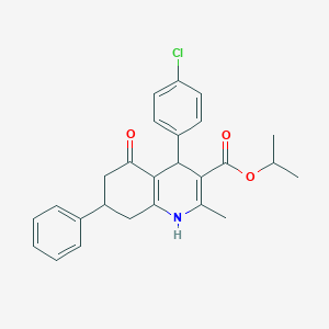 molecular formula C26H26ClNO3 B5213004 Propan-2-yl 4-(4-chlorophenyl)-2-methyl-5-oxo-7-phenyl-1,4,5,6,7,8-hexahydroquinoline-3-carboxylate CAS No. 5717-23-7