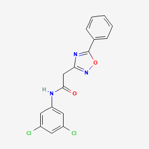 molecular formula C16H11Cl2N3O2 B5213144 N-(3,5-dichlorophenyl)-2-(5-phenyl-1,2,4-oxadiazol-3-yl)acetamide 