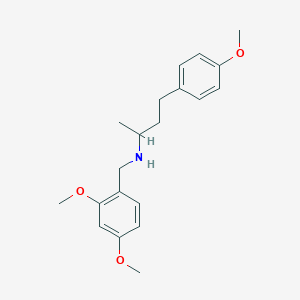 molecular formula C20H27NO3 B5213168 N-[(2,4-dimethoxyphenyl)methyl]-4-(4-methoxyphenyl)butan-2-amine 