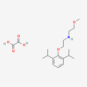 molecular formula C19H31NO6 B5213195 N-[2-[2,6-di(propan-2-yl)phenoxy]ethyl]-2-methoxyethanamine;oxalic acid 