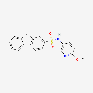 molecular formula C19H16N2O3S B5213291 N-(6-methoxy-3-pyridyl)-9H-fluorene-2-sulfonamide 