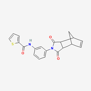 molecular formula C20H16N2O3S B5213364 N-[3-(3,5-dioxo-4-azatricyclo[5.2.1.02,6]dec-8-en-4-yl)phenyl]thiophene-2-carboxamide 