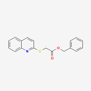 molecular formula C18H15NO2S B5213376 benzyl (2-quinolinylthio)acetate 