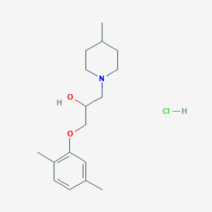 molecular formula C17H28ClNO2 B5213419 1-(2,5-Dimethylphenoxy)-3-(4-methylpiperidin-1-yl)propan-2-ol;hydrochloride 