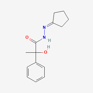 molecular formula C14H18N2O2 B5213426 N-(Cyclopentylideneamino)-2-hydroxy-2-phenyl-propanamide 