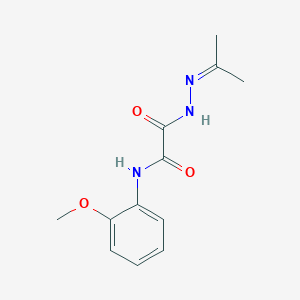 molecular formula C12H15N3O3 B5213669 N-(2-methoxyphenyl)-N'-(propan-2-ylideneamino)oxamide 
