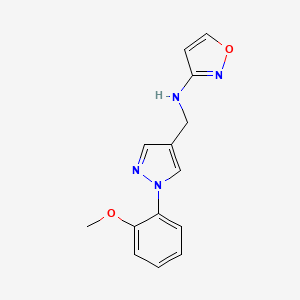 molecular formula C14H14N4O2 B5213837 N-[[1-(2-methoxyphenyl)pyrazol-4-yl]methyl]-1,2-oxazol-3-amine 