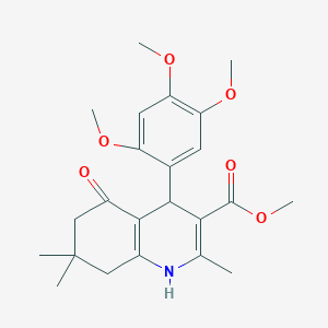 molecular formula C23H29NO6 B5213873 Methyl 2,7,7-trimethyl-5-oxo-4-(2,4,5-trimethoxyphenyl)-1,4,5,6,7,8-hexahydroquinoline-3-carboxylate 
