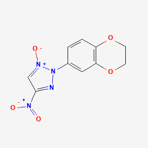 molecular formula C10H8N4O5 B5214048 2-(2,3-Dihydro-1,4-benzodioxin-6-YL)-4-nitro-2H-1,2,3-triazol-1-ium-1-olate 