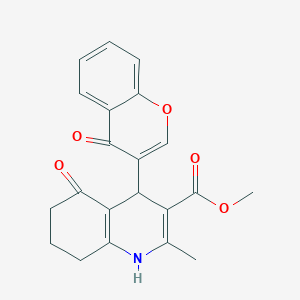 molecular formula C21H19NO5 B5214050 methyl 2-methyl-5-oxo-4-(4-oxo-4H-chromen-3-yl)-1,4,5,6,7,8-hexahydroquinoline-3-carboxylate CAS No. 5865-38-3