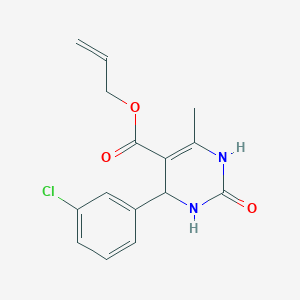 molecular formula C15H15ClN2O3 B5214195 allyl 4-(3-chlorophenyl)-6-methyl-2-oxo-1,2,3,4-tetrahydro-5-pyrimidinecarboxylate 