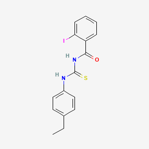 molecular formula C16H15IN2OS B5214215 N-[(4-ethylphenyl)carbamothioyl]-2-iodobenzamide 