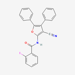 molecular formula C24H15IN2O2 B5214313 N-(3-cyano-4,5-diphenylfuran-2-yl)-2-iodobenzamide 