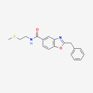 molecular formula C18H18N2O2S B5214404 2-benzyl-N-(2-methylsulfanylethyl)-1,3-benzoxazole-5-carboxamide 